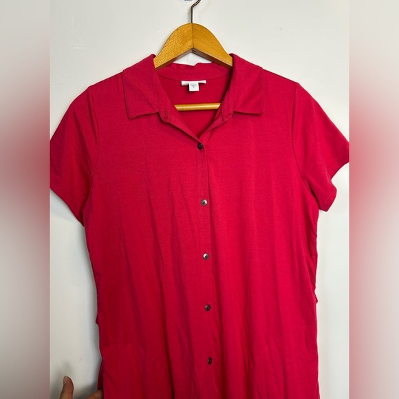 J.Jill Shirt Midi Dress Button Down Size S Pima Modal Cotton Soft Old Money - Picture 5 of 12